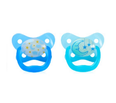 Dr. Brown's PreVent Glow In The Dark Butterfly Shield Pacifier Blue 6-12M 2Pk